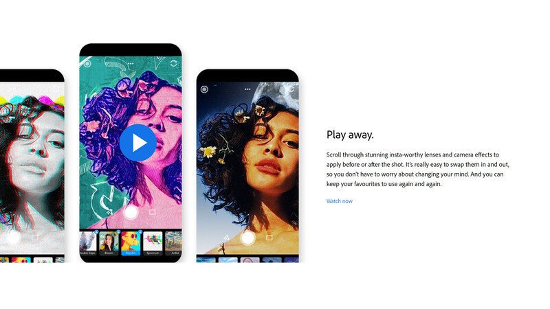 Photoshop Camera screenshot from website