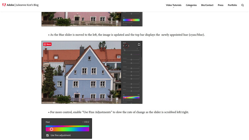 Local hue control blog post screenshot