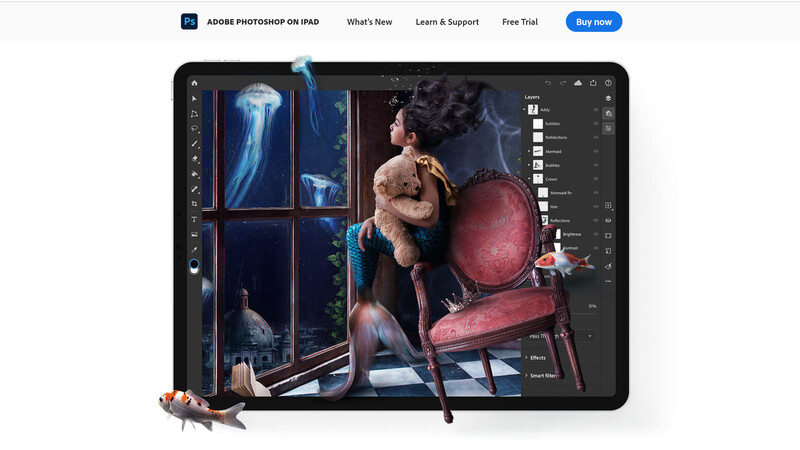 Photoshop on iPad screenshot from site
