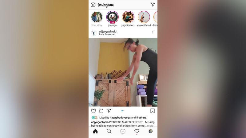 Instagram one story row screenshot