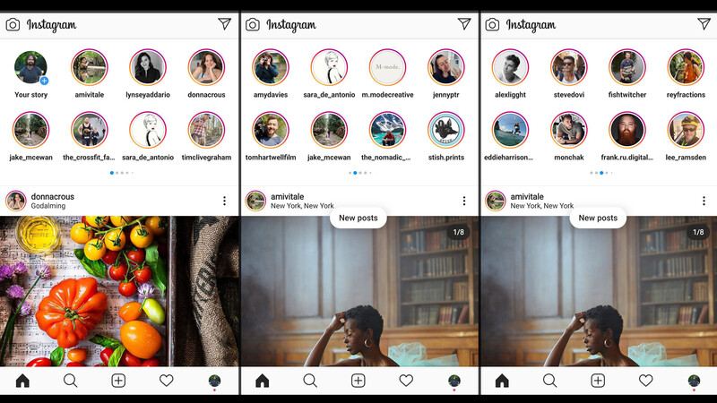 Instagram two rows screenshot