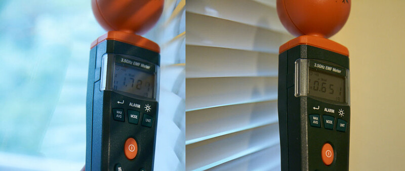Aluminum window blinds shield the exposure about three times