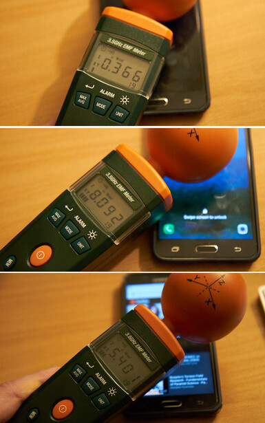 EMR measurements of an Android phone