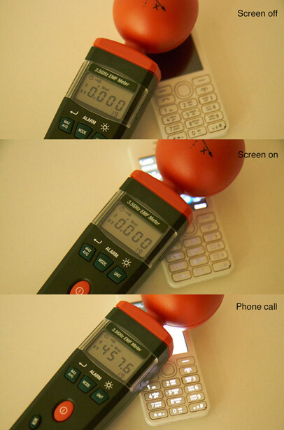EMR tests of an old GSM phone