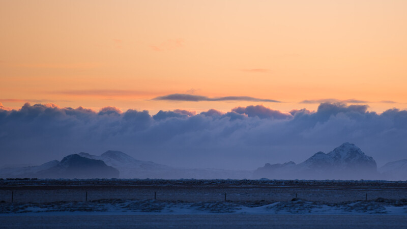 Clouds obscuring the sunset