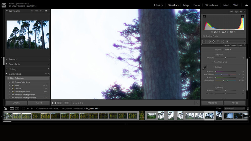 Manually select color fringes screenshot