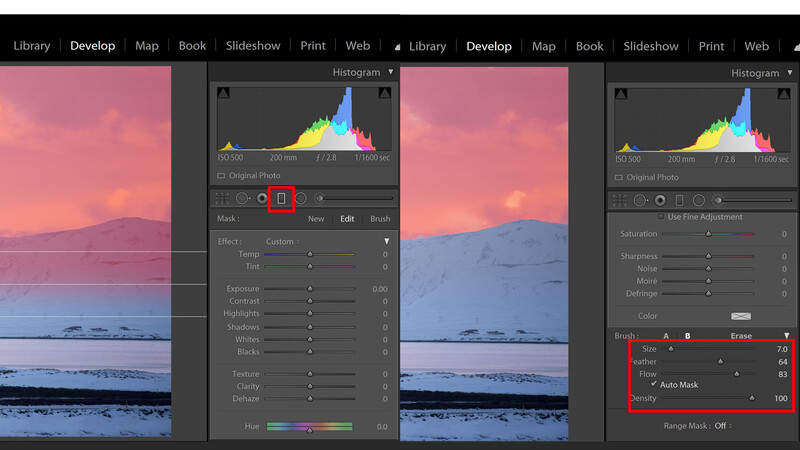 Auto mask for graduated filter screenshot