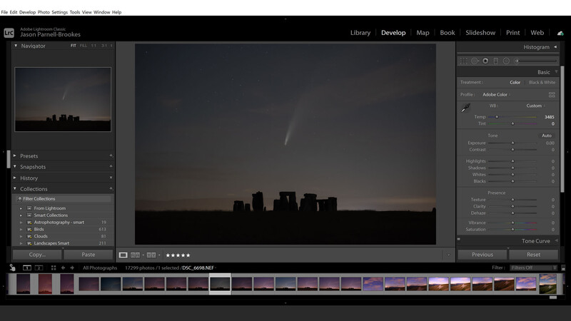White balance change screenshot