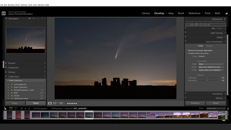 Lens profile corrections screenshot
