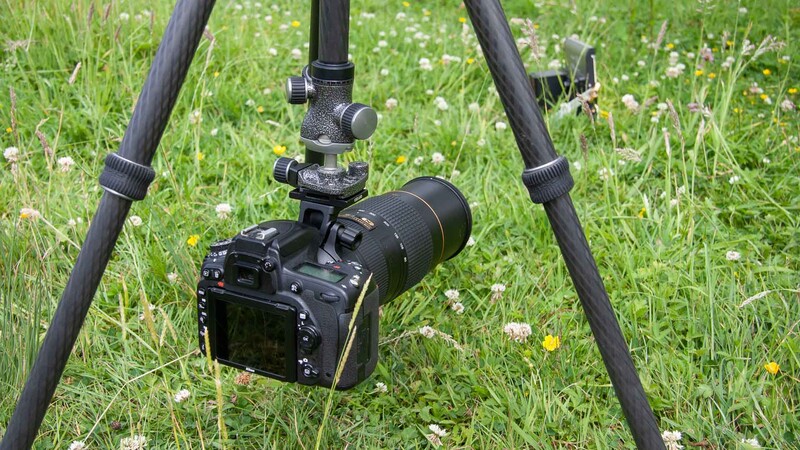 Low angle shooting outside on a tripod