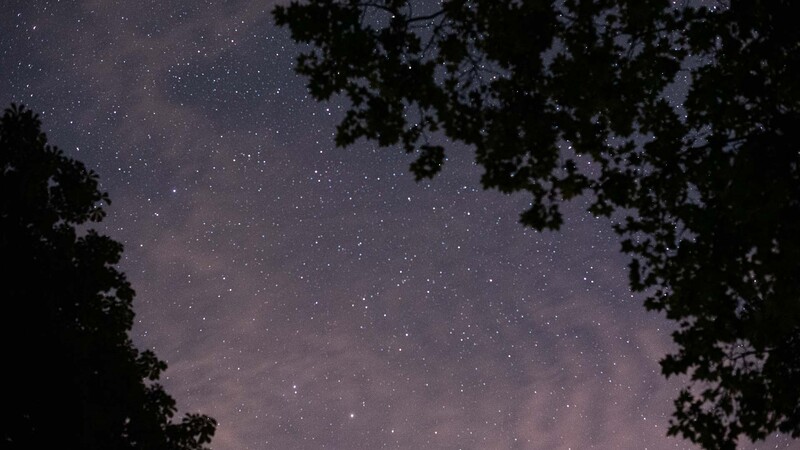Clouds covering the night sky