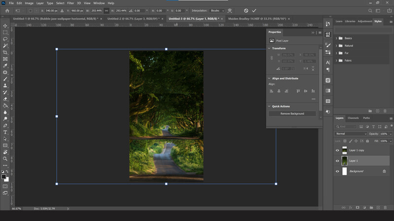 Duplicate the photo layer in photoshop cc