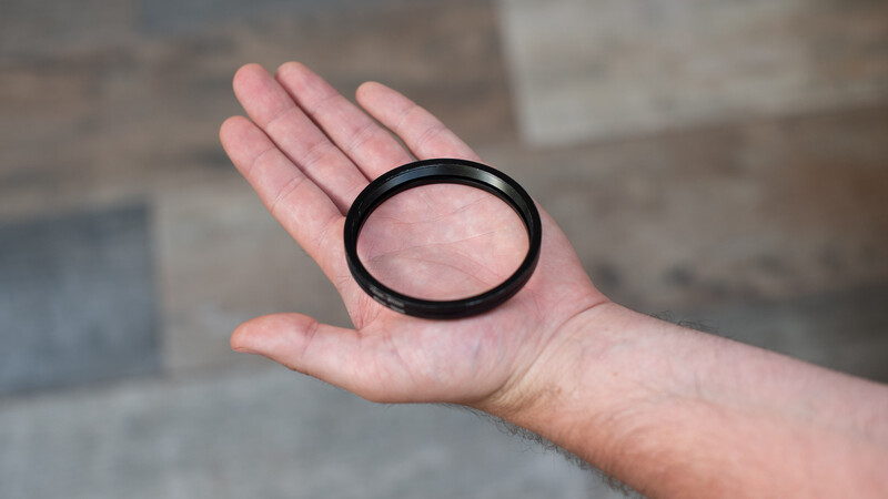 Step up and down ring in palm of the hand