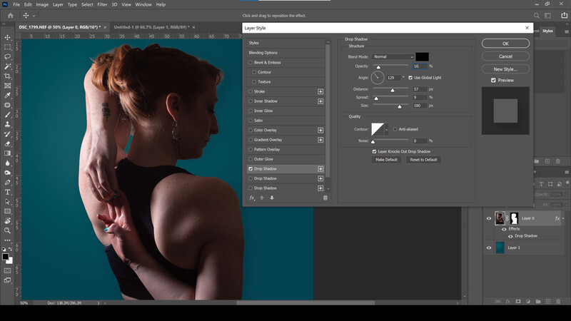Add a layer style in Photoshop