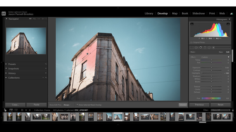 Adjustment brush example