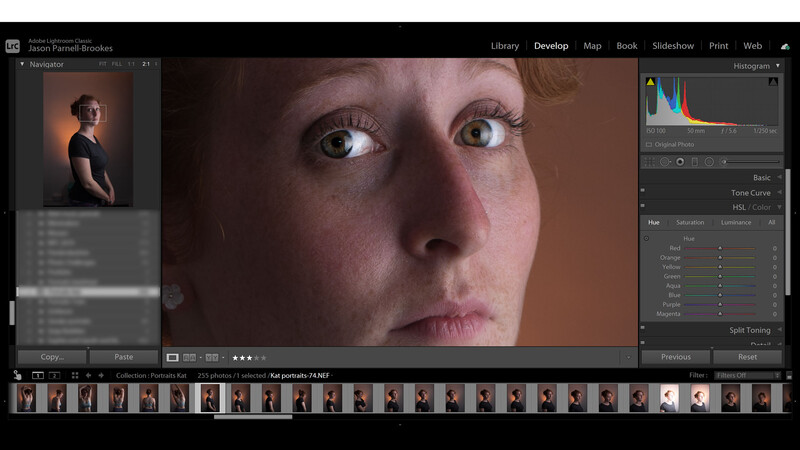 Retouching the eyes in lightroom
