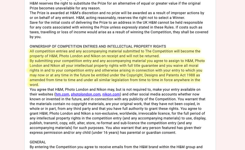 Photo London, H&amp;M, Nikon competition terms and conditions