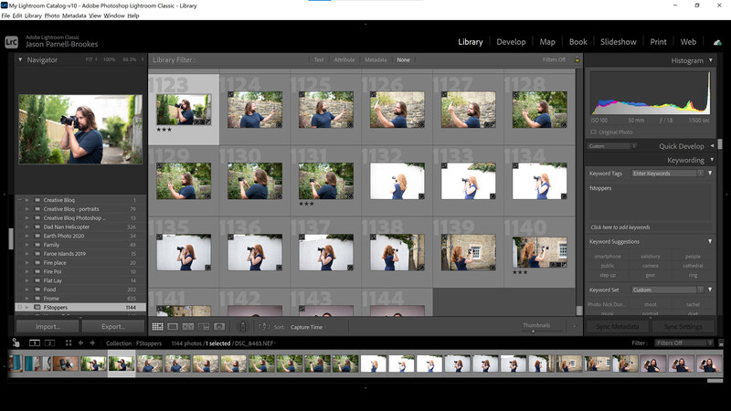 Grid view in library module