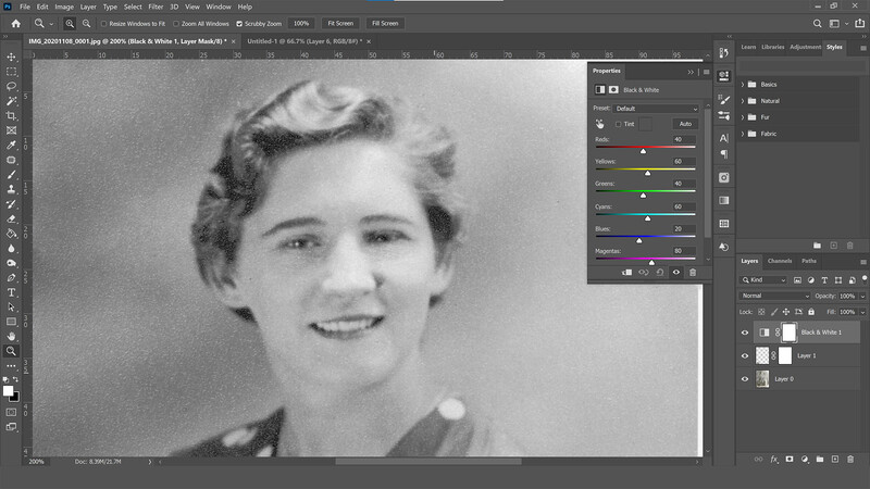 Go black and white in photoshop
