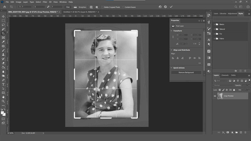 Aspect ratio crop