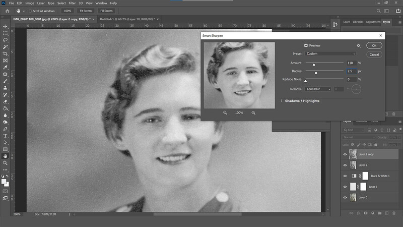 Add sharpening for facial features