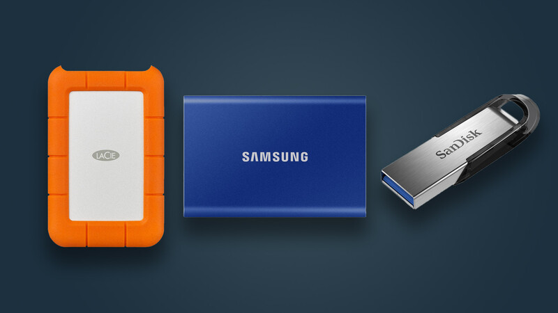 Three different photo storage places