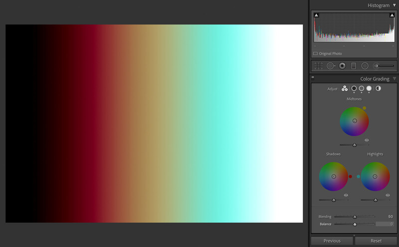Lightroom Color Grading Balance hold alt option