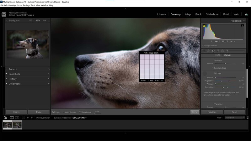 Manual lens corrections in Lightroom