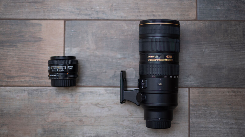 Two Nikon lenses side by side