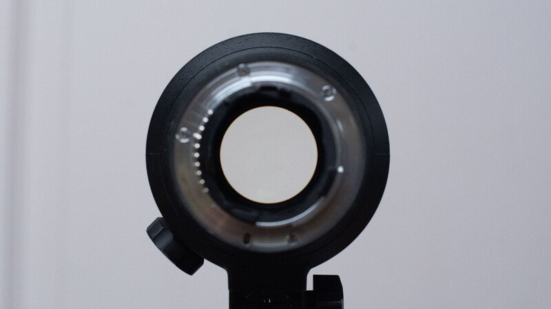 Aperture open on lens