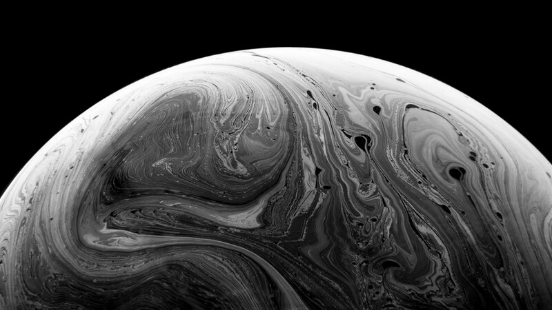 Black and white bubble photograph