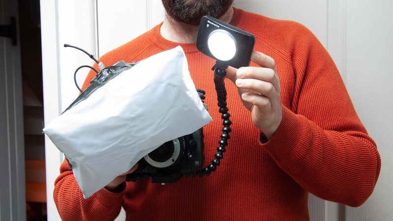 Continuous lamp on bracket to light bugs