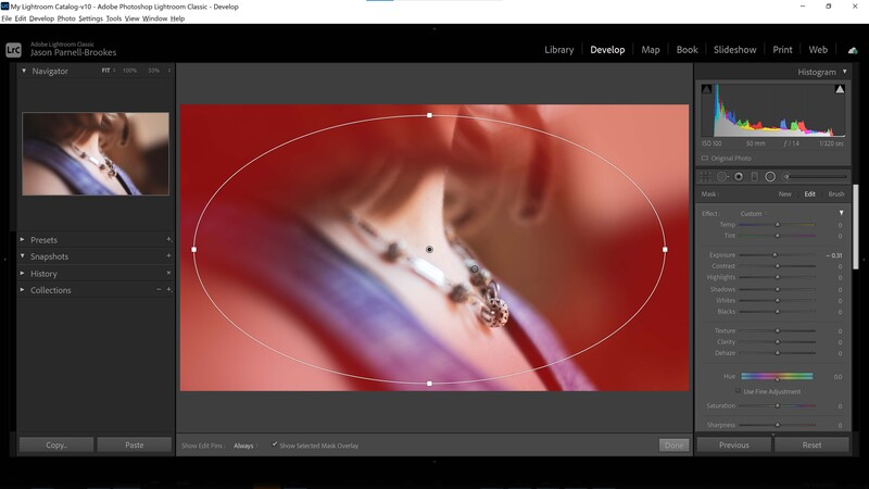 Using the radial filter to make a vignette