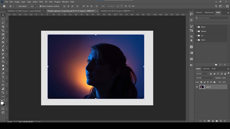 Dark portrait in photoshop