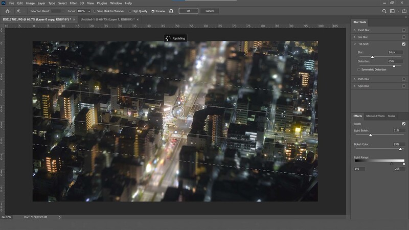 Add the tilt-shift blur