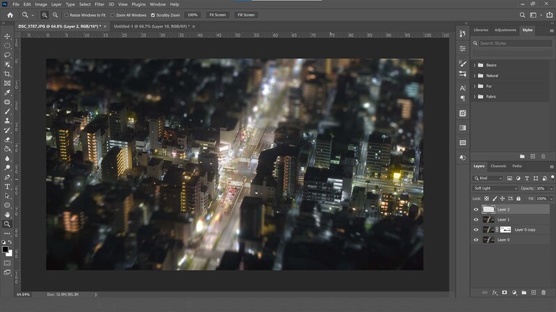 Add dark sections to the top and bottom of the photo to remove glare