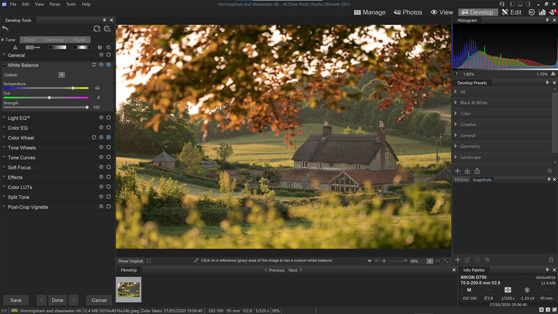 Correct white balance in acdsee