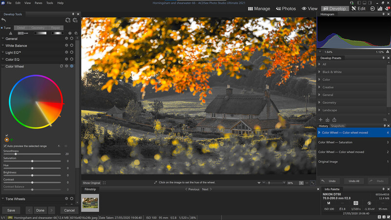 Color wheel in acdsee