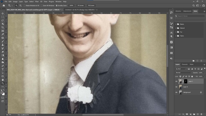 Desaturate the shirt to make it white