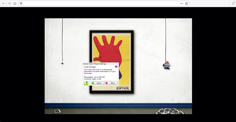 Screenshot of an old website made from adobe flash