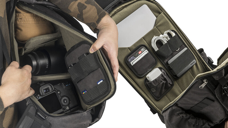 Side access panel on bag