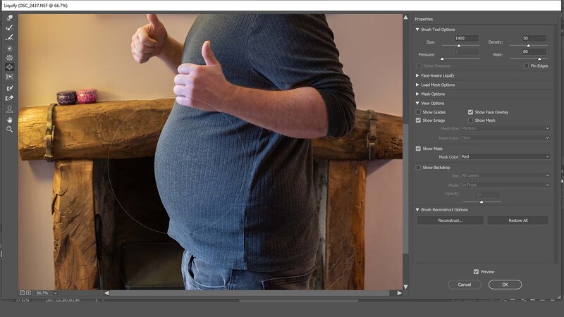 Bloat tool in photoshop