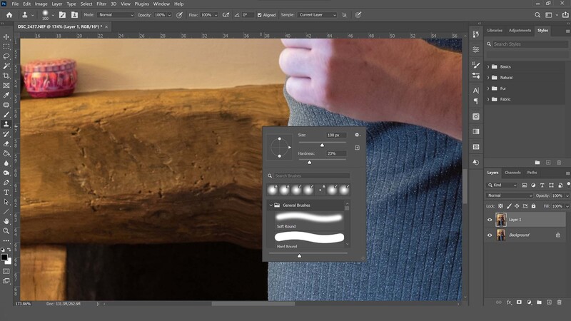 Clone-stamp tool in photoshop
