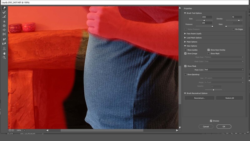Forward warp tool in photoshop