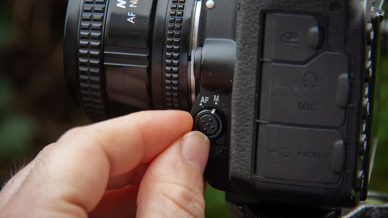 Switch to manual focus on the lens