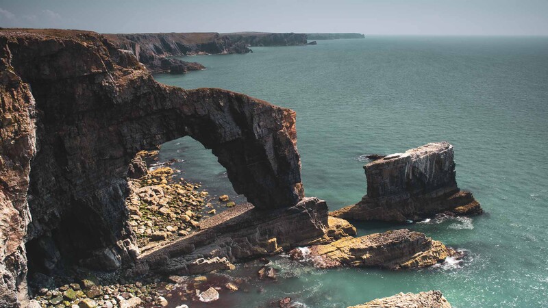 Daylight landscape at the coast