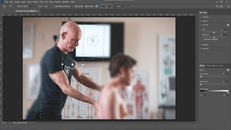 Photoshop tilt-shift filter