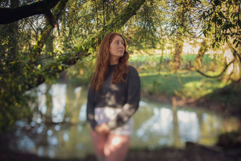 Tilt-shift wide portrait demonstrating plane of focus