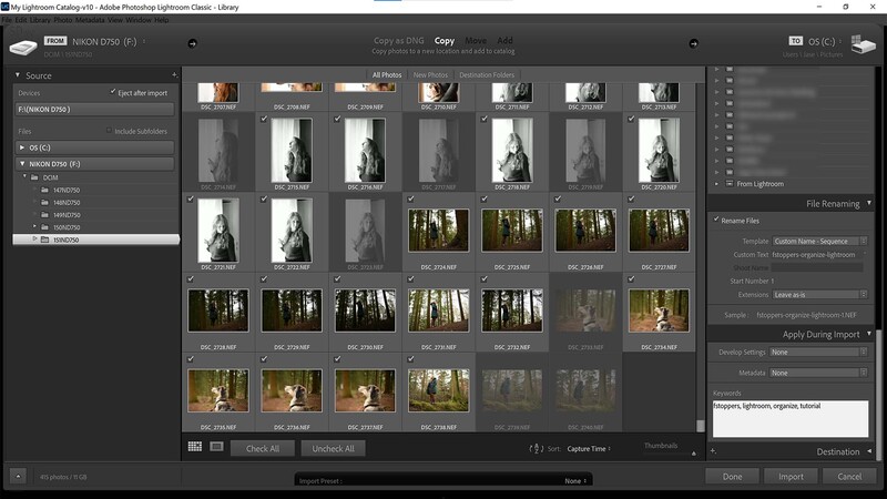 Add keywords to images