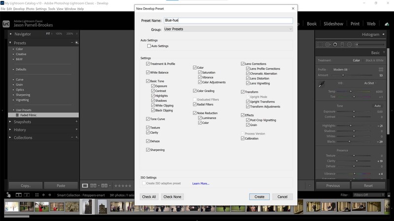 Keep presets in Lightroom